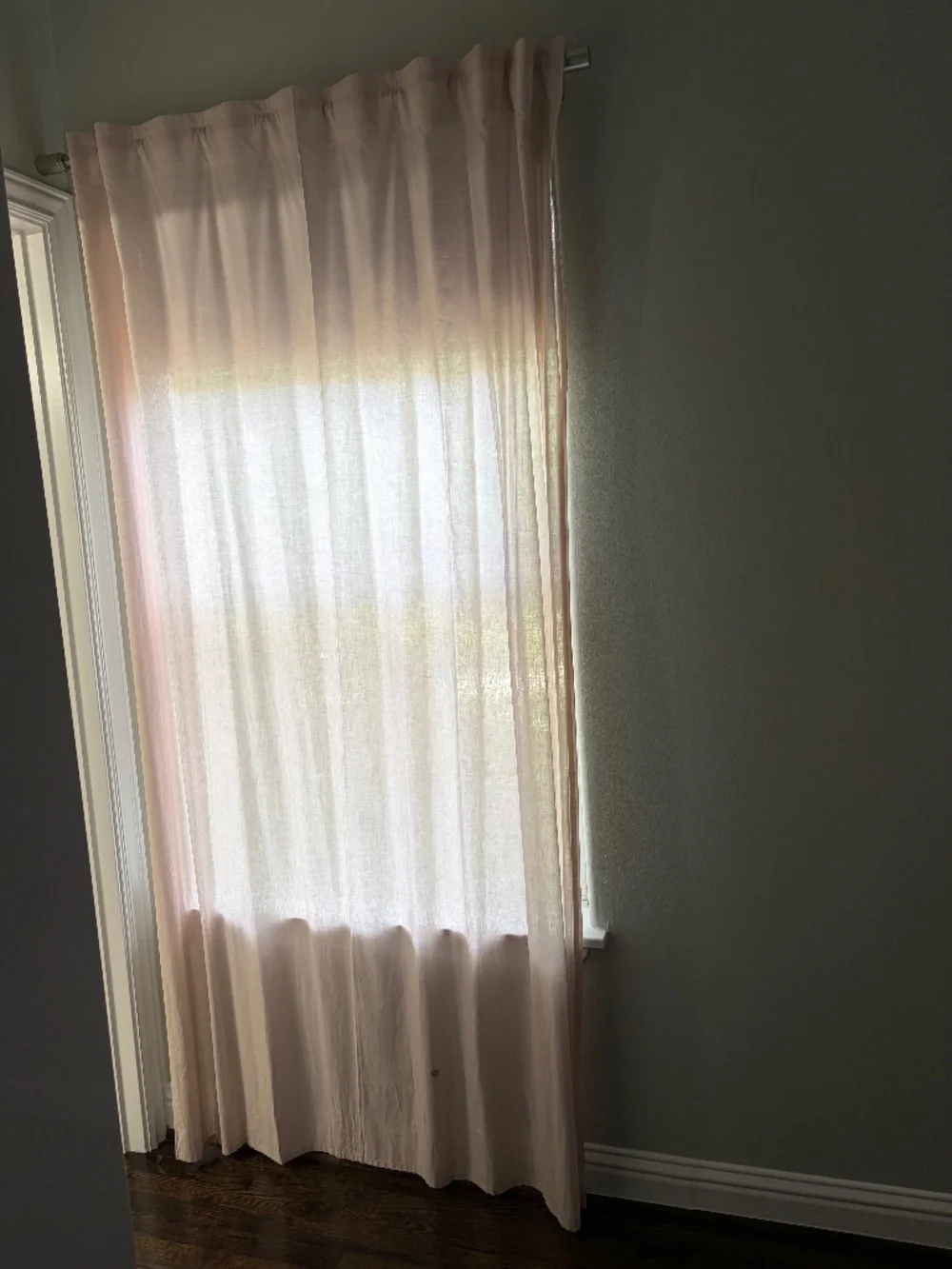 3 pairs (total 6 panels) of pink curtains